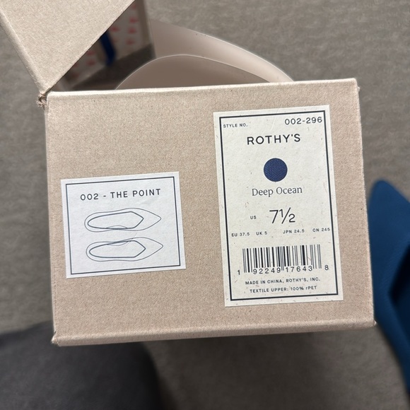 NIB Rothy's Point 2 - Deep Ocean - Picture 2 of 2